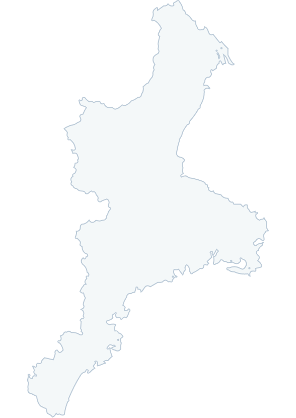 三重県内の商工会青年部 地域ブロックマップ